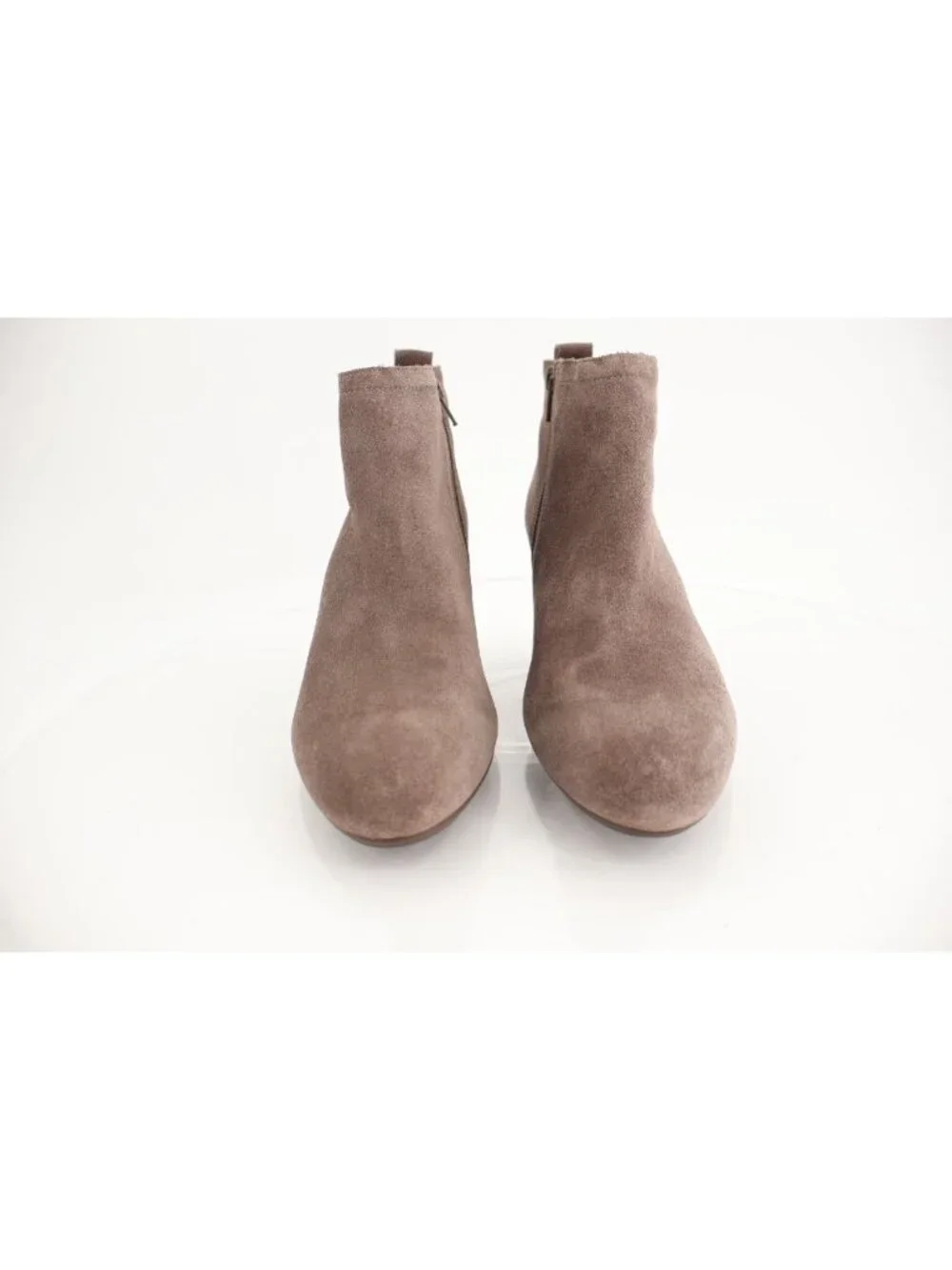 Vionic Women's Paloma Boot Size 10 Wedge Bootie Tan Suede Comfy Side Zip